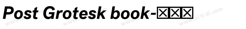 Post Grotesk book字体转换